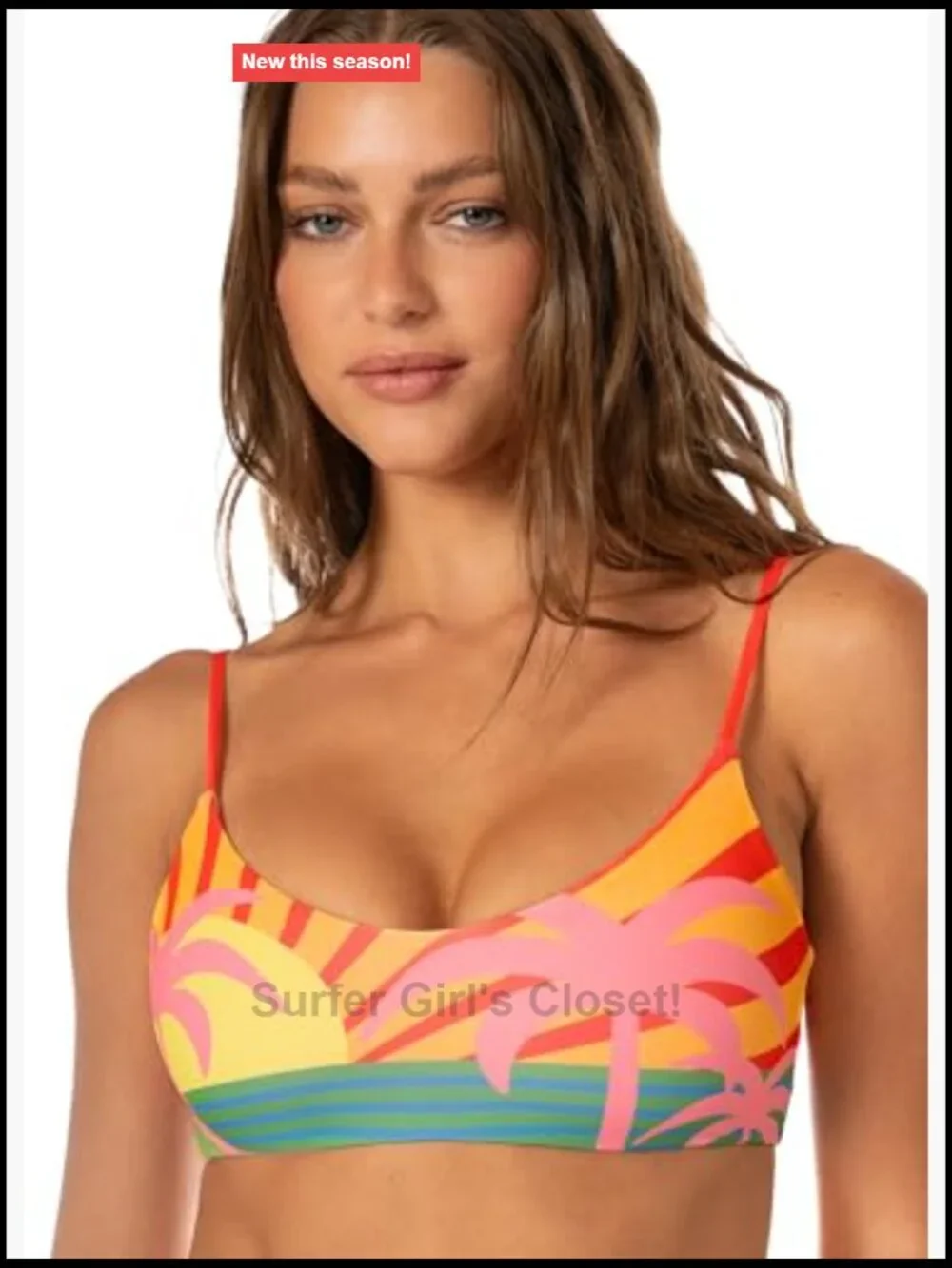 Reversible Bikini Top with Adjustable Straps and Removable Cups